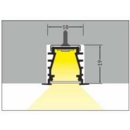 Profilo led da incasso per strisce led molto profondo DEEP10