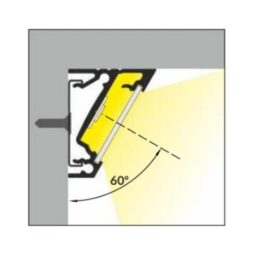 Profilo in alluminio per cornici led ad angolo