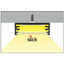 Profilo Led piatto da sottopensile in alluminio + Kit montaggio