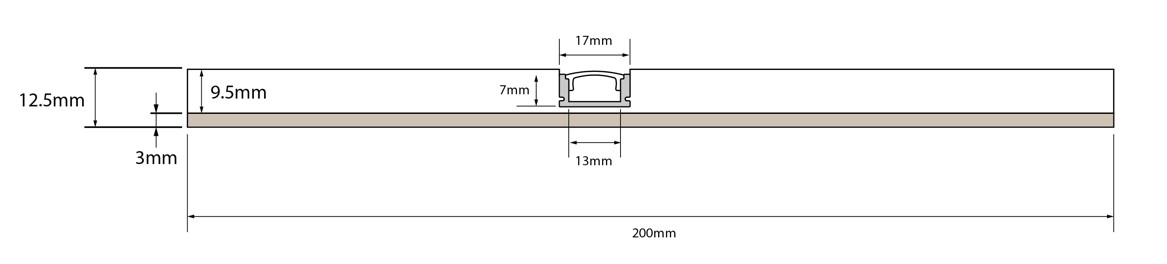 spaccato freccia led