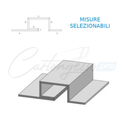 Cartongesso sagomato a gola con 7 lati