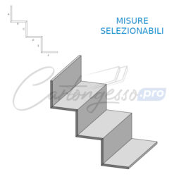 Cartongesso sagomato a 3 scalini