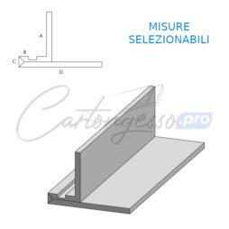 Cartongesso sagomato con profilo led integrato