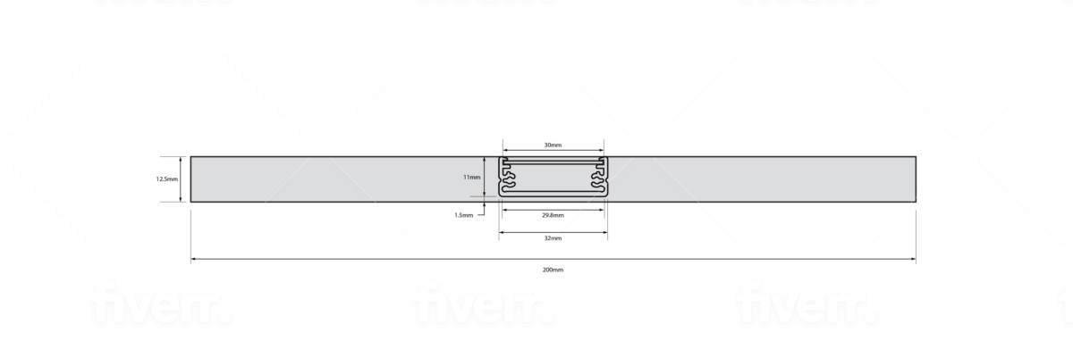 freccia led profilo ampio canalina led ampia
