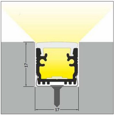 Profilo led calpestabile FLOOR12 per pavimenti e pareti + Kit montaggio