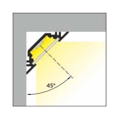 Profilo led 45 gradi angolare TRIO