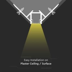 Profilo LED Angolare da Incasso in Cartongesso V-TAC VT-8103 (SKU 3361), Alluminio Silver 2000 mm con Copertura Opaca – per Strip LED fino a 9.5 mm