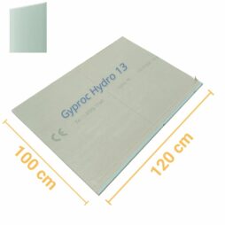Lastra in cartongesso per ambienti umidi 100x120 cm (Gyproc Hidro 13)
